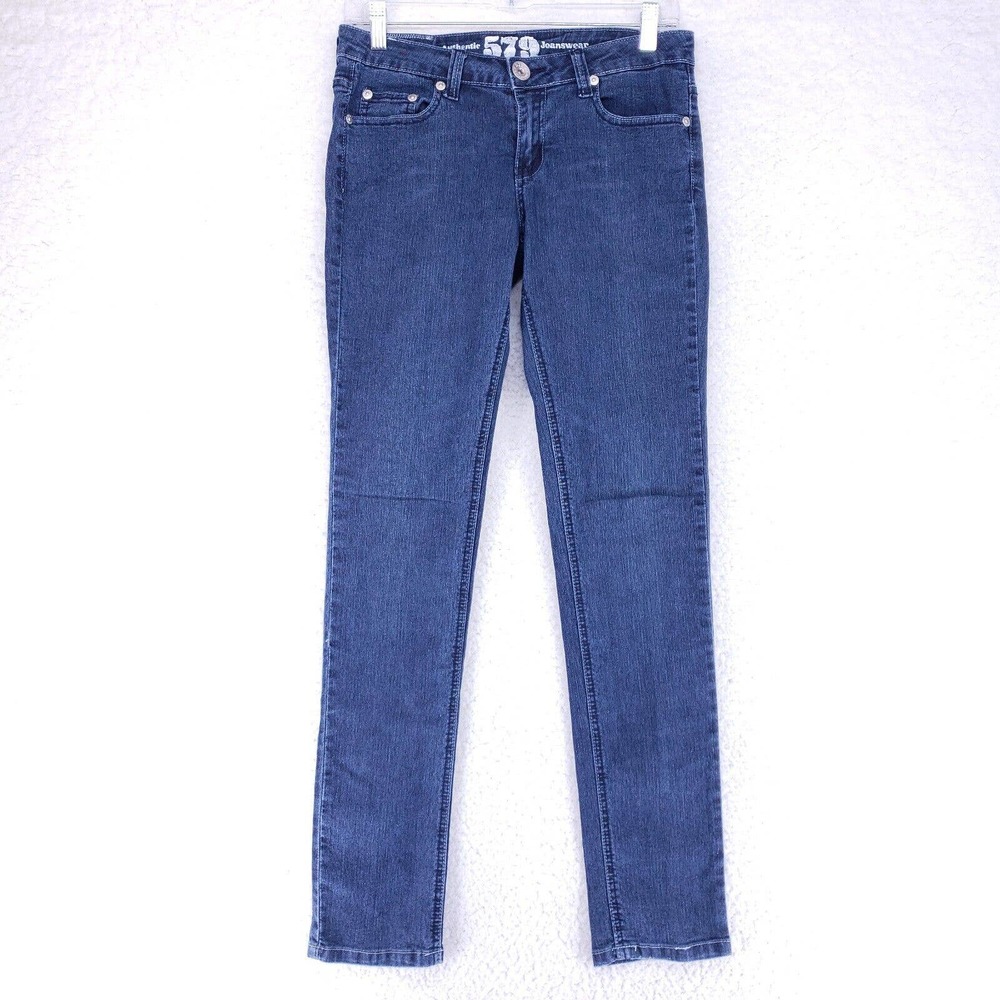 Authentic 579 Jeanswear Skinny Jeans Women's Size 7 Regular Design Blue Denim
